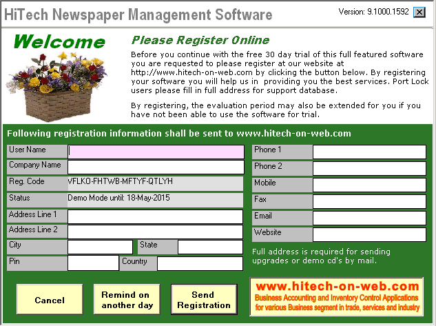 NewHiTechPer Accounting Software, HiTech Newspaper Management Software, Accounting Software, Newspaper Software, Business Management and Accounting Software for newspaper, magazine publishers. Modules : Advertisement, Circulation, Parties, Transactions, Payroll, Accounts & Utilities. Free Trial Download